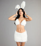 Cozy Cutie Snow Bunny Faux Fur Bra Top